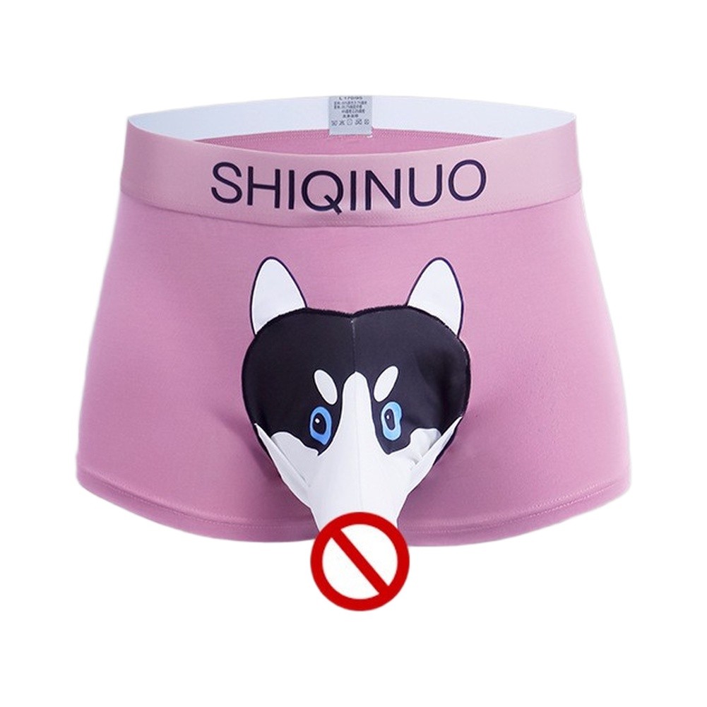 Pouch Boxer Pouch - メンズ 3D ポーチ ボクサー ショーツ かわいい犬柄のソフトで通気性のあるモーダル