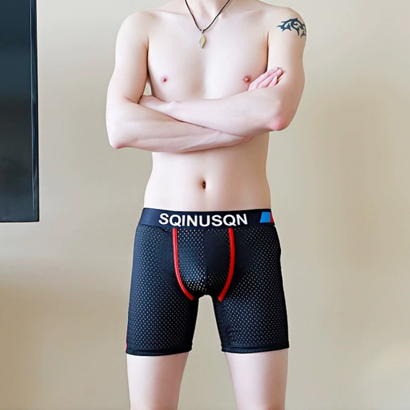 メンズアイスシルクメッシュボクサーブリーフ M-3XL 通気 - Mesh Sport Boxer のレビューと価格