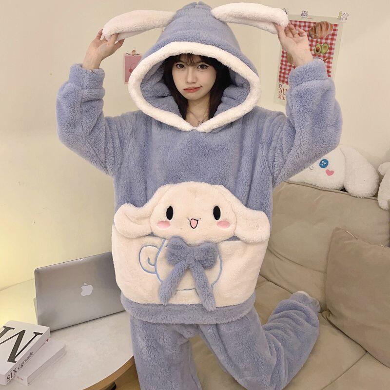 サンリオ シナモロール コーラルベルベットパジャマ 女性用  - Thermal Long John のレビューと価格