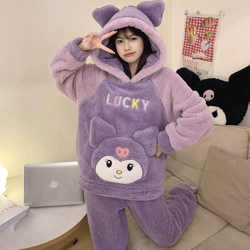 サンリオ シナモロール コーラルベルベットパジャマ 女性用  - Thermal Long John のレビューと価格