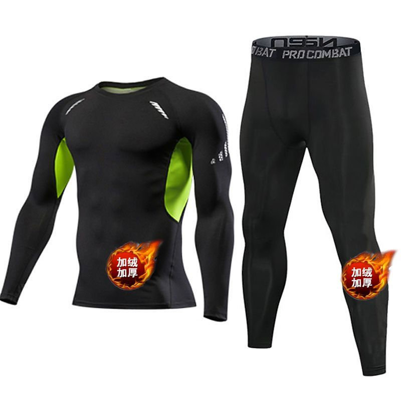 メンズフリース裏地付きコンプレッションスーツ、サーマル長袖ト - Compression Long Pant のレビューと価格