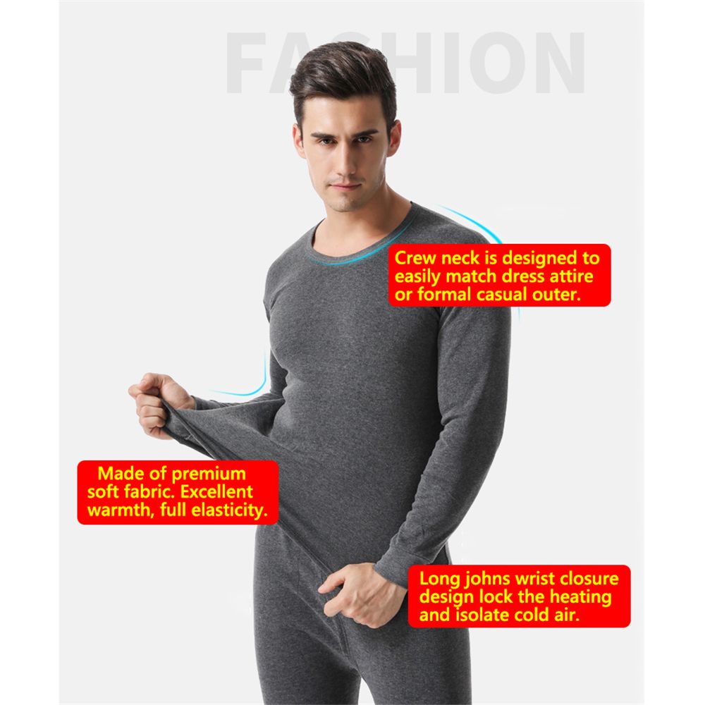 防寒用裏起毛メンズロングジョンズセット、男性用サーマル下着、 - Thermal Long John のレビューと価格