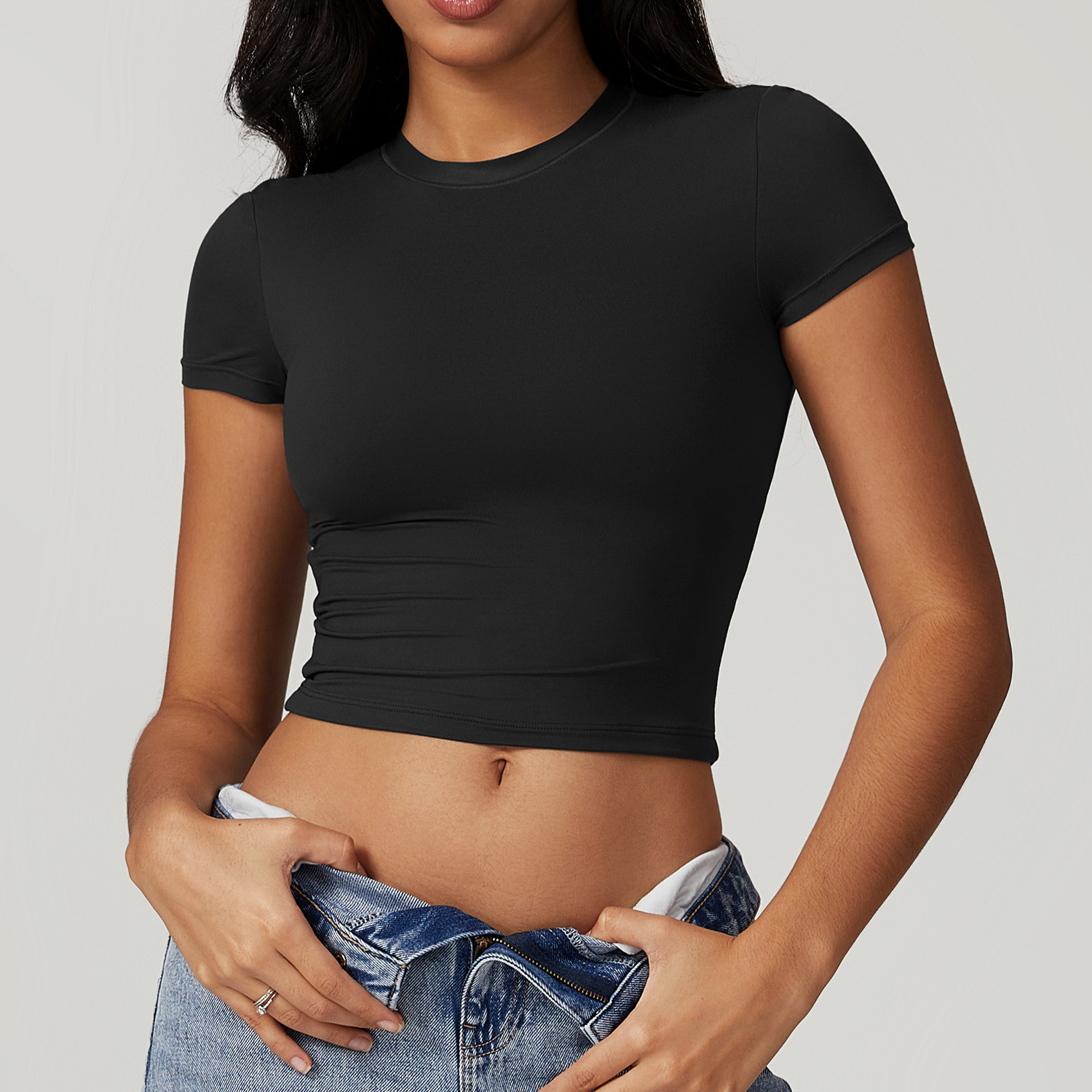 女性用タイトフィットスポーツTシャツ 速乾性 半袖 ヨガTシ - T Shirt Tight Fit のレビューと価格